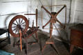 Flax wheel & yarn winder at Joshua Hempstead House. New London, CT.