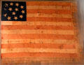 American flag with 13 stars at Shaw Mansion. New London, CT.