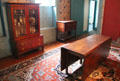 Drop-leaf table in dining room at Shaw Mansion. New London, CT.
