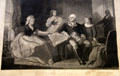 Engraving showing family of George Washington at Monument House Museum. Groton, CT.