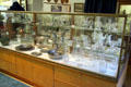 Collected American pewter & glass at Monument House Museum. Groton, CT.