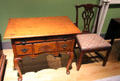 Dressing table from Newtown, CT & side chair at Mattatuck Museum. Waterbury, CT.