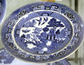 "Blue Willow" plate by Buffalo Pottery Co. of Buffalo, NY at Judson House. Stratford, CT.