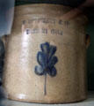 Stoneware crock marked Nicola Julia, Danbury, CT in Rider House at Danbury Museum & Historical Society. Danbury, CT.