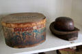 Hat box & hat forming block at Danbury Museum & Historical Society. Danbury, CT.