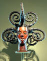 Headdress in form of female head from Nigeria at Yale University Art Gallery. New Haven, CT.