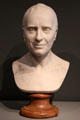 Marble bust of Jean Le Rond d'Alembert by Jean-Antoine Houdon of France at Yale University Art Gallery. New Haven, CT.