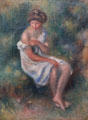 The Bather painting by Pierre-Auguste Renoir of France at Yale University Art Gallery. New Haven, CT.