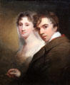 Self-portrait of artist painting his wife, Sarah Annis Sully by Thomas Sully at Yale University Art Gallery. New Haven, CT.