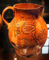 Redware pitcher from PA at Yale University Art Gallery. New Haven, CT.