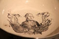 Interior print on creamware bowl depicting General Horatio Gates by Josiah Wedgwood of Stoke-on-Trent, England at Yale University Art Gallery. New Haven, CT.