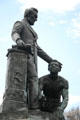 Emancipation Memorial of Lincoln freeing slaves. Washington, DC.