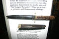Knife used by John Wilkes Booth in the assassination of Abraham Lincoln. Washington, DC.