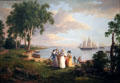 View of the Delaware near Philadelphia painting by Thomas Birch at Corcoran Gallery of Art. Washington, DC.