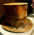 Top hat worn by Abraham Lincoln the night he was shot at Ford's Theatre in American History Museum. Washington, DC.