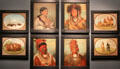 Array of paintings of native Americans by George Catlin at National Gallery of Art. Washington, DC.