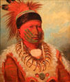 White Cloud, Head Chief of the Iowas portrait by George Catlin at National Gallery of Art. Washington, DC.