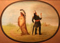 Assiniboine Chief before & after Civilization painting by George Catlin at National Gallery of Art. Washington, DC.