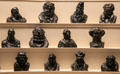Sculpted portrait busts by Honoré Daumier at National Gallery of Art. Washington, DC.