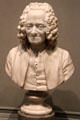 Marble bust of Voltaire with a Perruque by Jean-Antoine Houdon at National Gallery of Art. Washington, DC.