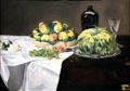 Still Life with Melon & Peaches painting by Édouard Manet at National Gallery of Art. Washington, DC.