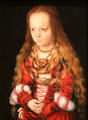 A Princess of Saxony portrait by Lucas Cranach the Elder at National Gallery of Art. Washington, DC.