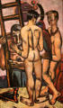 Panel detail from The Argonauts painting by Max Beckmann at National Gallery of Art. Washington, DC.