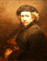 Self-portrait by Rembrandt van Rijn at National Gallery of Art. Washington, DC.