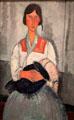 Gypsy Woman with Baby portrait by Amedeo Modigliani at National Gallery of Art. Washington, DC.