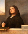 Portrait of Venetian Gentleman by Giorgione & Titian at National Gallery of Art. Washington, DC.