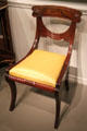 Mahogany sidechair with draped back from Boston at National Gallery of Art. Washington, DC.