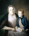 Mrs. James Smith & Grandson painting by Charles Willson Peale at Smithsonian American Art Museum. Washington, DC.