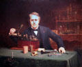 Thomas A. Edison, inventor portrait by Abraham Archibald Anderson at National Portrait Gallery. Washington, DC.