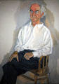 Linus Pauling, scientist portrait by Alice Neel at National Portrait Gallery. Washington, DC.