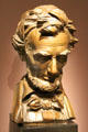 Abraham Lincoln bronze bust by Augustus Saint-Gaudens at Smithsonian American Art Museum. Washington, DC.