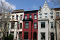 U St. houses with terra cotta. Washington, DC.