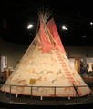 Lakota muslin cloth tipi from the Dakotas at National Museum of the American Indian. Washington, DC.