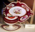 Porcelain dinner service by Coalport, England at Tudor Place. Washington, DC.