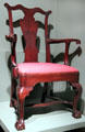 Rococo armchair made in Philadelphia, PA at DAR Memorial Continental Hall. Washington, DC.