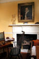 Fireplace in South Carolina period bedchamber at DAR Memorial Continental Hall. Washington, DC.