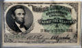World Columbian Exposition in Chicago admission ticket with Lincoln's image at House Where Lincoln Died. Washington, DC.