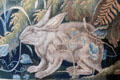 Tapestry detail of rabbit at Anderson House Museum. Washington, DC.