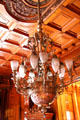 Dining room nickel-plated bronze chandelier from Austria at Christian Heurich Mansion. Washington, DC.