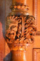 Carved lion pillar on dining room sideboard at Christian Heurich Mansion. Washington, DC.