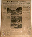 Front page of San Francisco Chronicle reports removal of final Panama Canal barrier at Newseum. Washington, DC.
