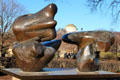 Two-Piece Reclining Figure: Points bronze sculpture by Henry Moore at Hirshhorn Museum Sculpture Garden. Washington, DC.
