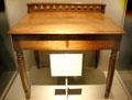 Mud Circuit Desk from Pekin, IL used by lawyers such a Abe Lincoln when he rode the court circuit in his state at National Museum of American History. Washington, DC.
