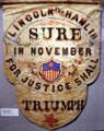 Lincoln & Hamlin campaign banner at National Museum of American History. Washington, DC.