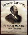 President Garfield's Funeral March sheet music by Edwin Christie at National Museum of American History. Washington, DC.