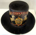 Pennsylvania Fire Co. of Philadelphia identity hat at National Museum of American History. Washington, DC.